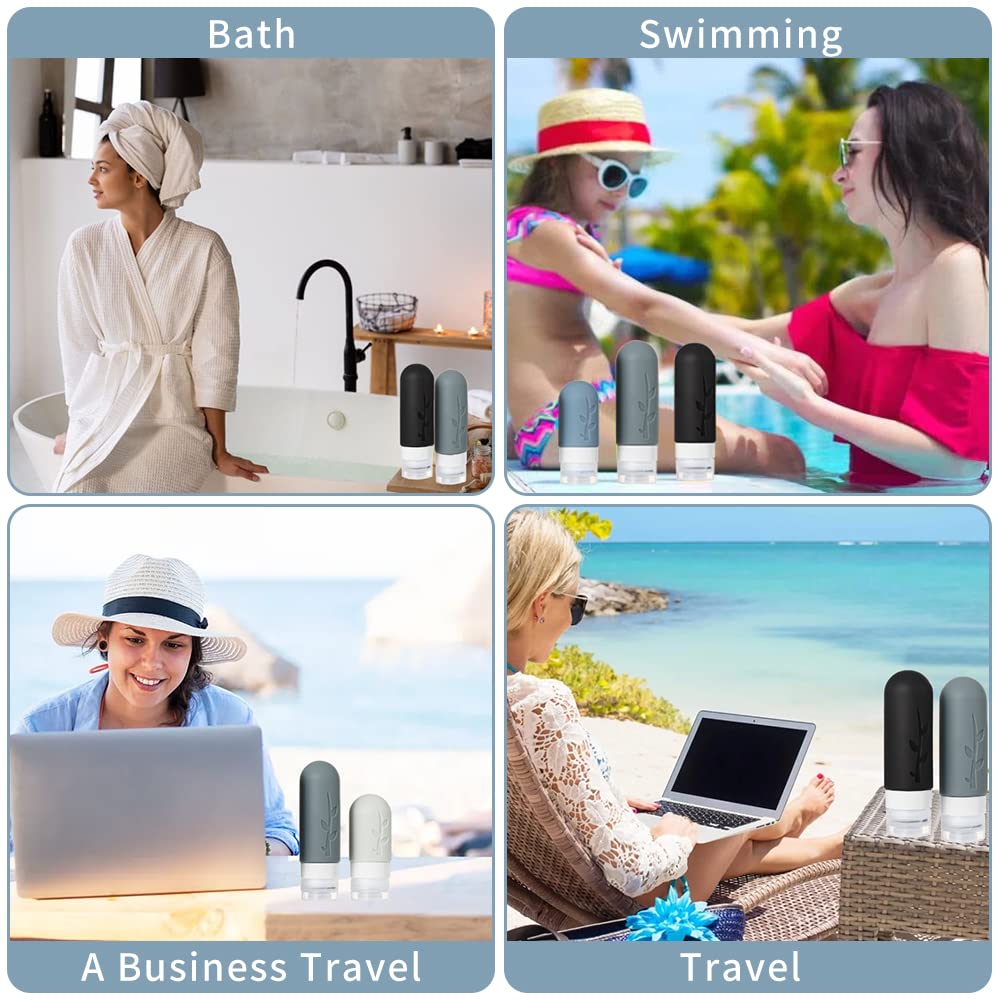 18pack Travel Bottles for Toiletries,TSA Approved Silicone Travel Containers for Toiletries,Leak Proof Refillable Liqus Shampoo And Conditioner travel Essentials toiletry Bottles - Image 6