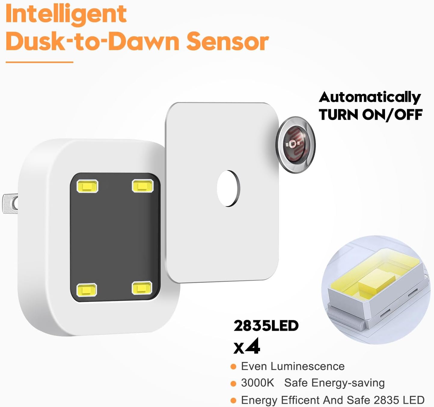 Sujeet Night Light, Night Lights Plug into Wall 8-Pack, Nightlight Plug in Night Light, Dusk to Dawn Night Lamp Led (Warm White) - Image 9