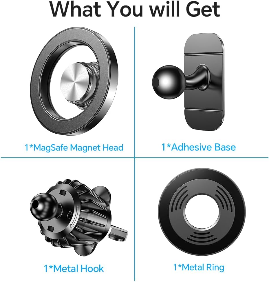 Kaistyle for Magsafe Car Mount【20 Strong Magnets】Magnetic Phone Holder for Car Phone Holder Mount Dash Mounted Holders Cell Phone Holders for Your Car Accessories for Women Men for iPhone 17 16 15 14 - Image 8