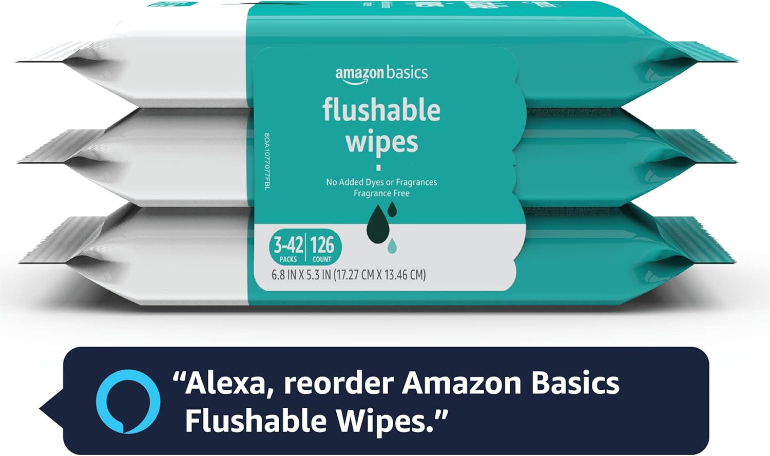 Amazon Basics Adult Wet Wipes Flushable formulated without Fragrance, 126 Count (3 Packs of 42) Packaging May Vary - Image 9