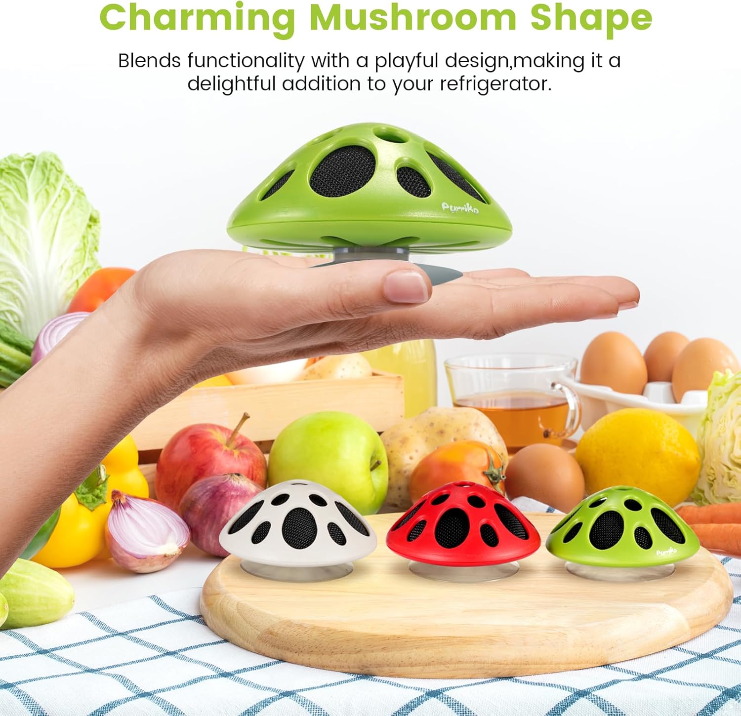 Purriko Fridge Deodorizer,Last up to 10 Years,Refrigerator Odor Eliminator,Fridge Smell Eliminator,More Effective than Baking Soda and Bamboo Charcoal Air Purifying Bags,Green - Image 5