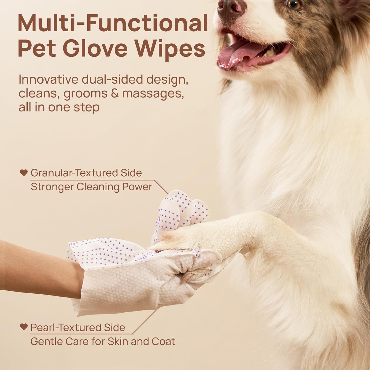 HICC PET Glove Wipes Pro – Pet Cleaning Gloves for Dogs & Cats – Infused with Coconut Oil & Plant Extracts – Hypoallergenic, Gentle, Spa-Like Care at Home - Image 5