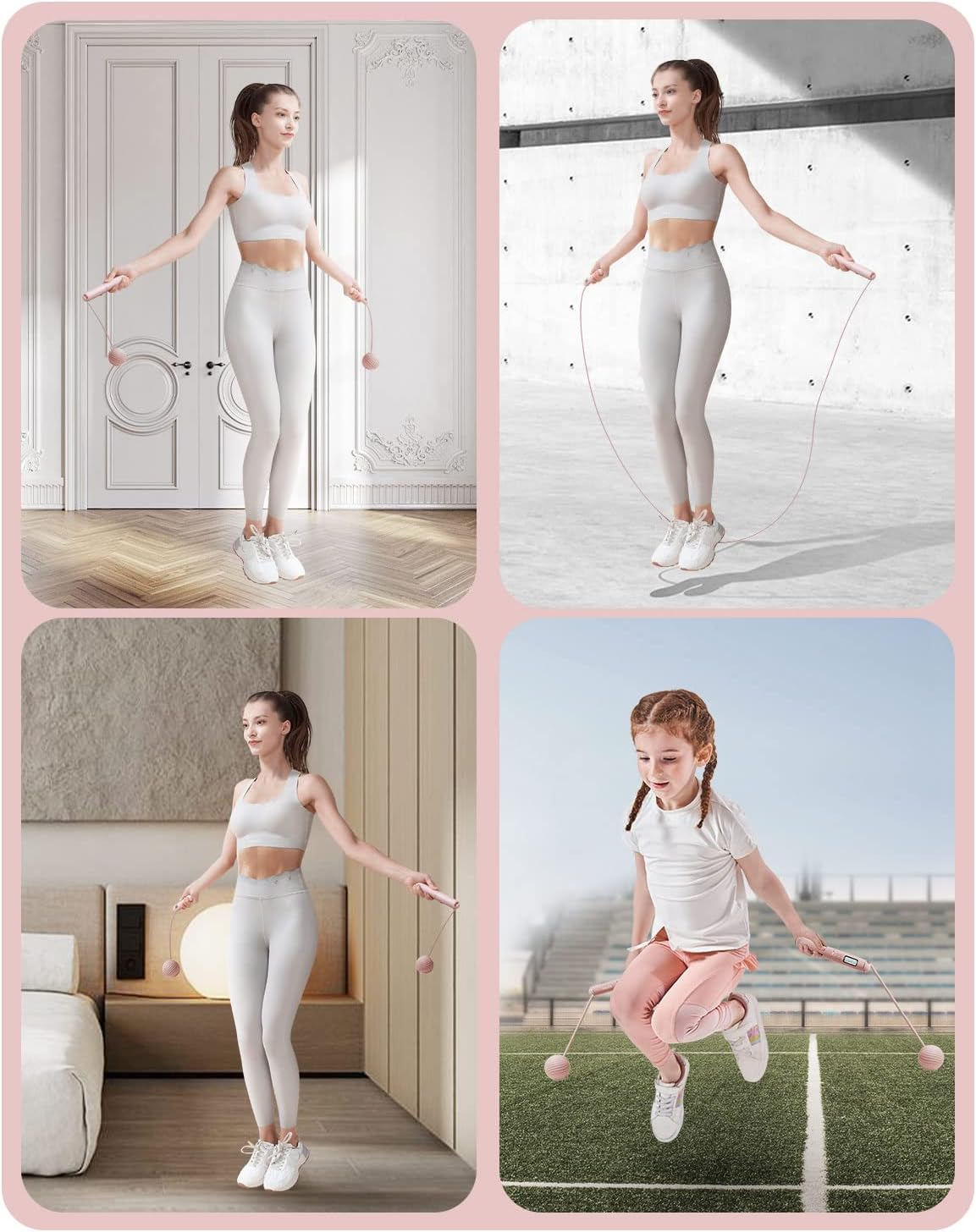 YOTTOY Skipping Ropes for Adults -Cordless Counter Jump Rope with Large Cordless Ball-Weighted Jump Rope for Women with LCD Display - Image 9