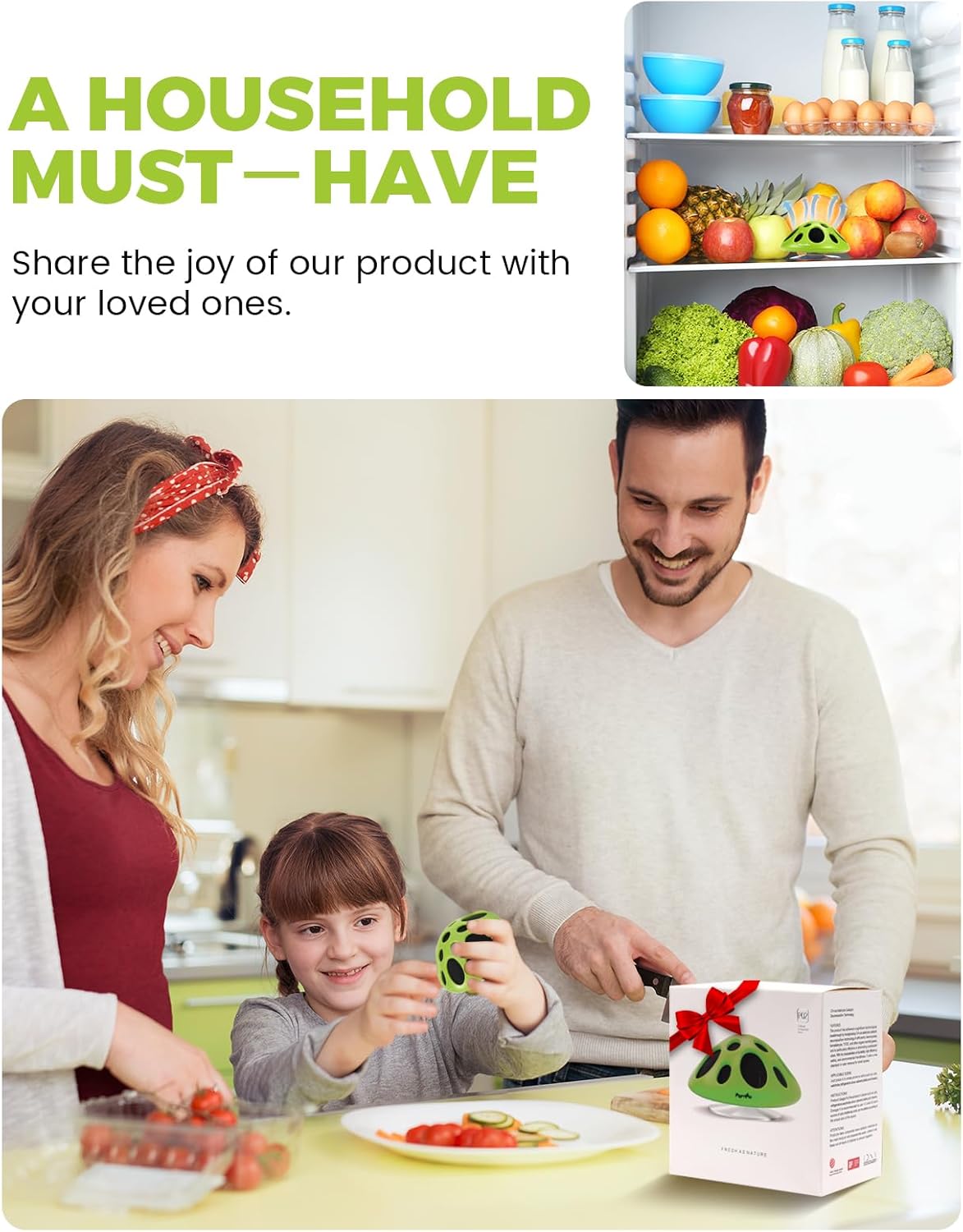 Purriko Fridge Deodorizer,Last up to 10 Years,Refrigerator Odor Eliminator,Fridge Smell Eliminator,More Effective than Baking Soda and Bamboo Charcoal Air Purifying Bags,Green - Image 6