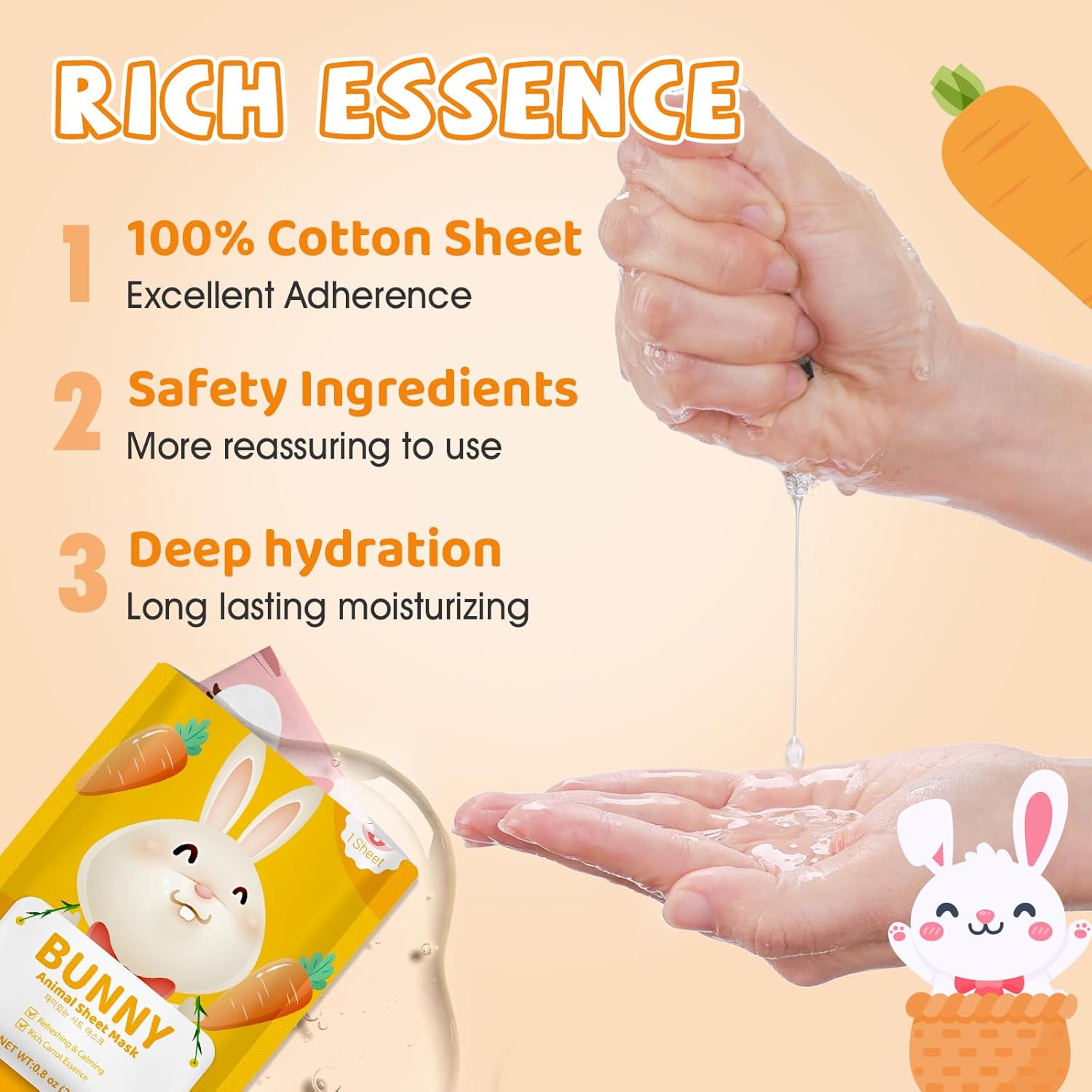 9 Pack Animal Face Masks Skincare for Kids, Bulk Sheet Hydrating Face Mask for Kids Skin Care, Collagen Face Mask for Teens Women, Valentines Day Gifts, Spa Party Gifts for Teen Girls - Image 5