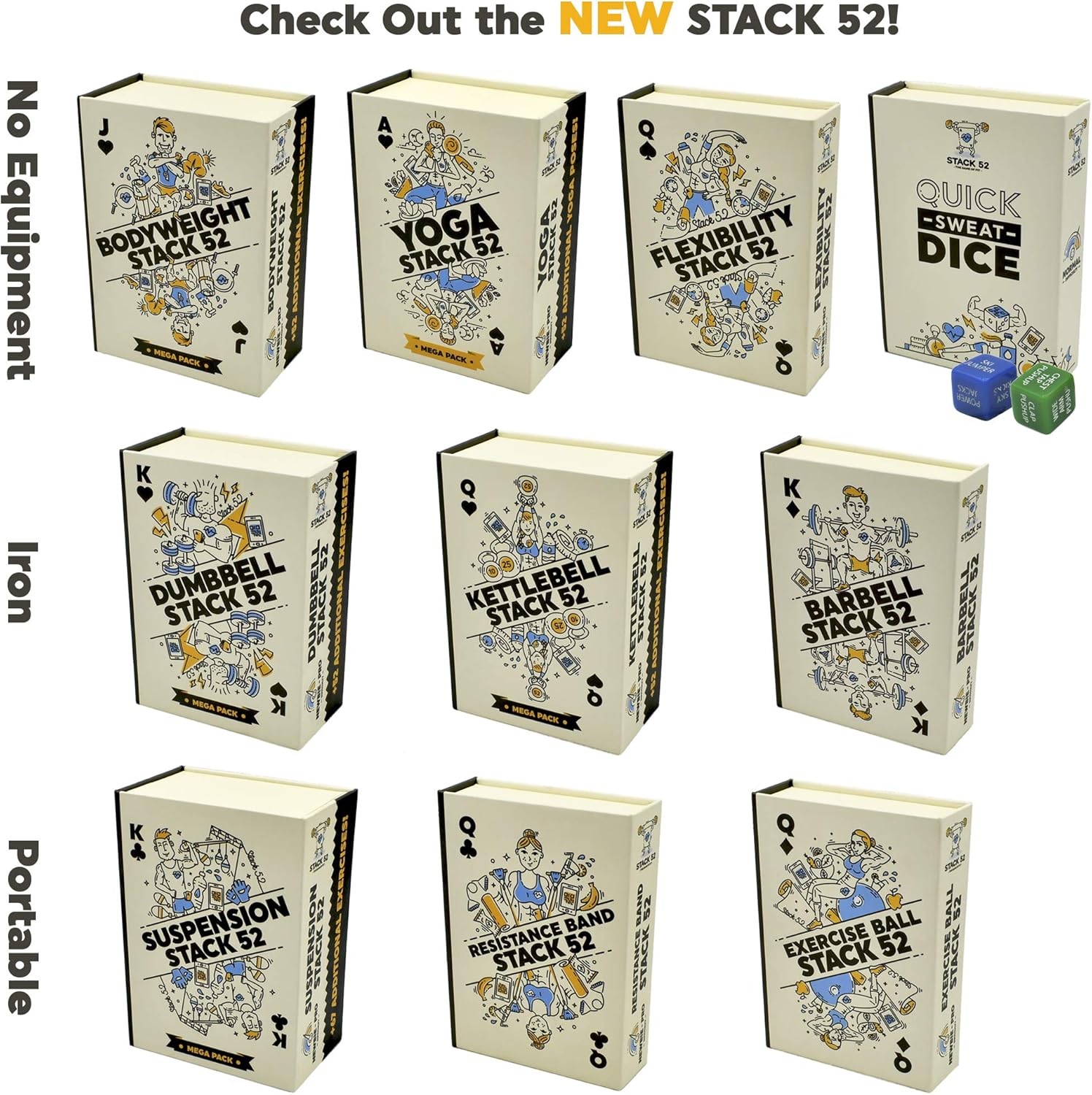 Stack 52 HIIT Interval Workout Game. Designed by Military Fitness Expert. Video Instructions Included. Bodyweight Exercises, No Equipment Needed. Fun and Motivating Training Program. - Image 7