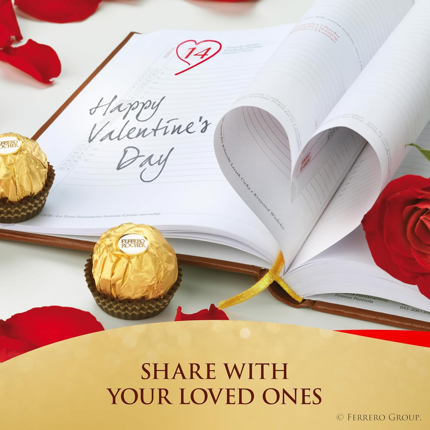 Ferrero Rocher Gourmet Hazelnut Milk Chocolate Valentine's Day Gift Box, 42 Individually Wrapped Chocolates for Gifting, 18.5 oz - Image 7