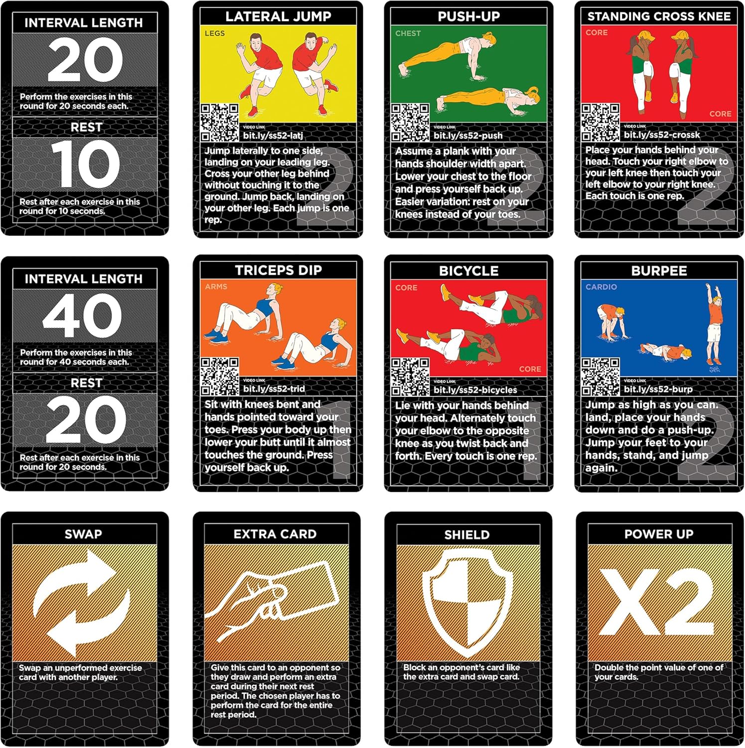 Stack 52 HIIT Interval Workout Game. Designed by Military Fitness Expert. Video Instructions Included. Bodyweight Exercises, No Equipment Needed. Fun and Motivating Training Program. - Image 3