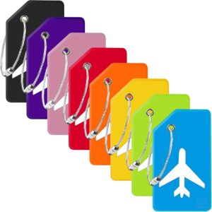 8 Pack Silicone Luggage Tags for Su...