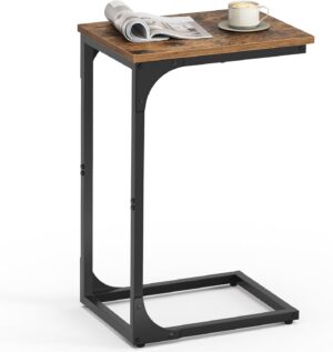 VASAGLE C-Shaped End Table, Small S...