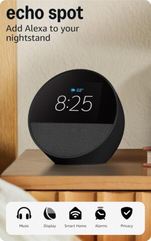 Amazon Echo Spot (newest model), Gr...