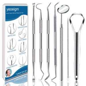 7pcs Dental Tools, Dental Pick Teet...