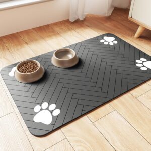 Pet Feeding Mat-Absorbent Pet Place...