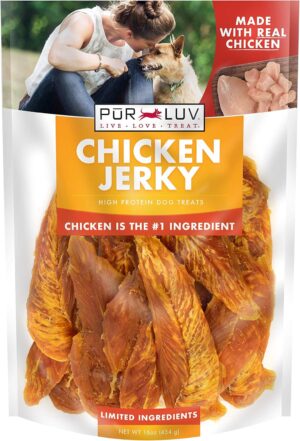Pur Luv Chicken Jerky Dog Treats, M...
