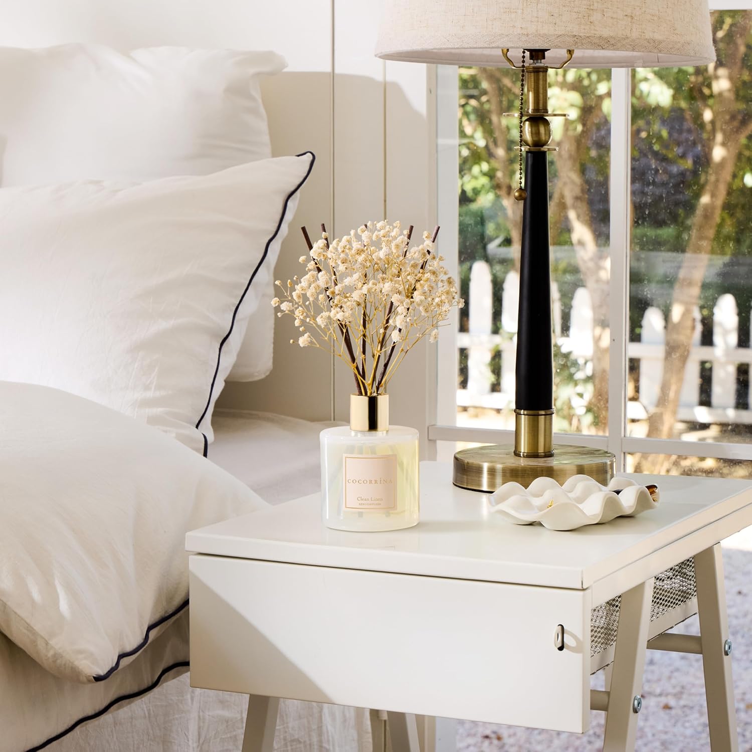 Cocorrína Reed Diffuser Set, Clean Linen 6.7 fl oz Scented Diffuser with Sticks Home Fragrance Reed Diffuser for Bathroom Shelf Decor - Image 5