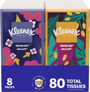 Kleenex On-The-Go Facial Tissues, 8...