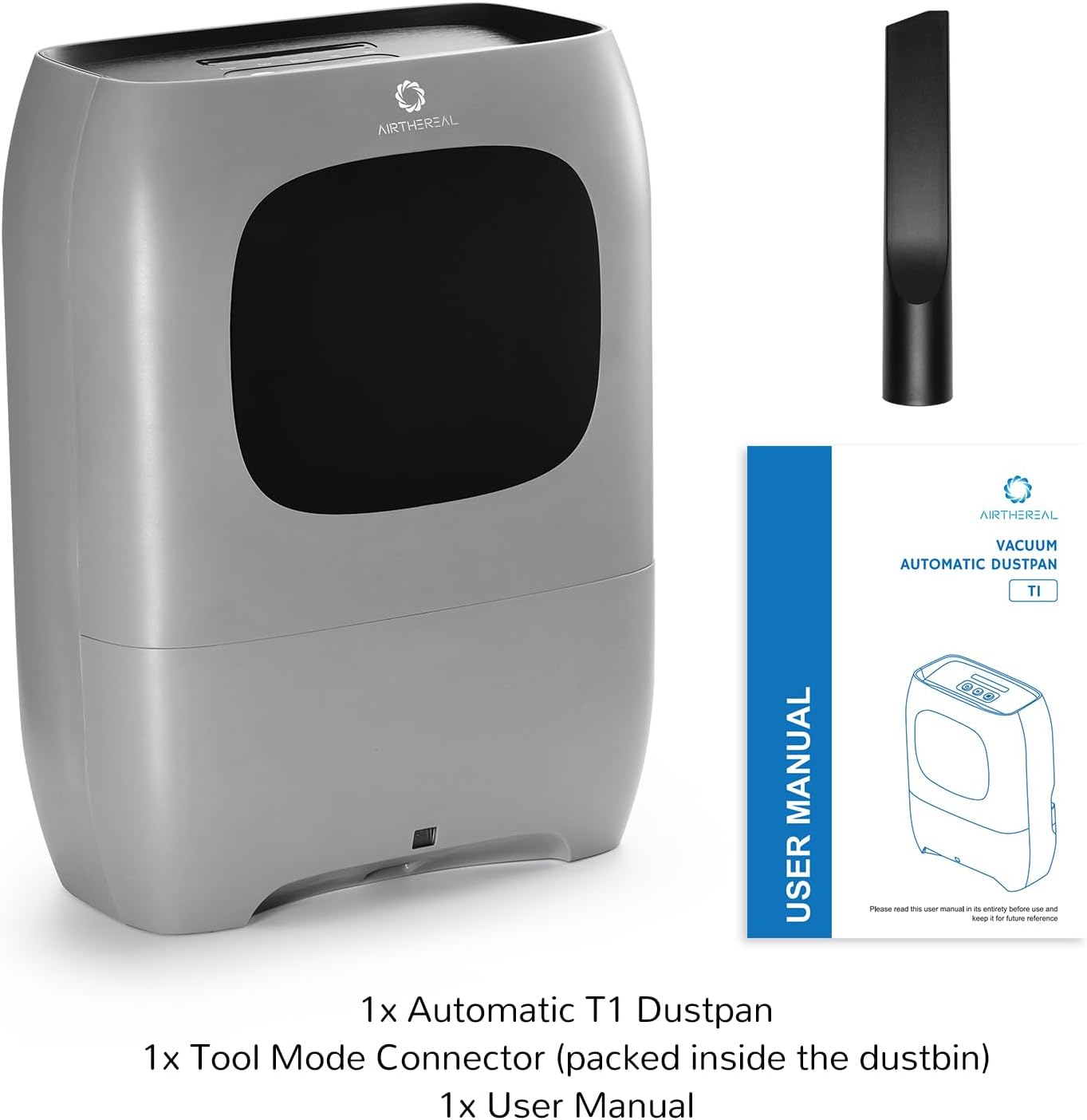 AIRTHEREAL T1 Touchless Vacuum Automatic Dustpan with 2 Operation Modes - Ultra Fast & Powerful Corded Canister Vacuum for Sweeping Salon, Pet Hair, Food, Dirt, Kitchen, 20Kpa 1500 Watt Max Suction - Image 8