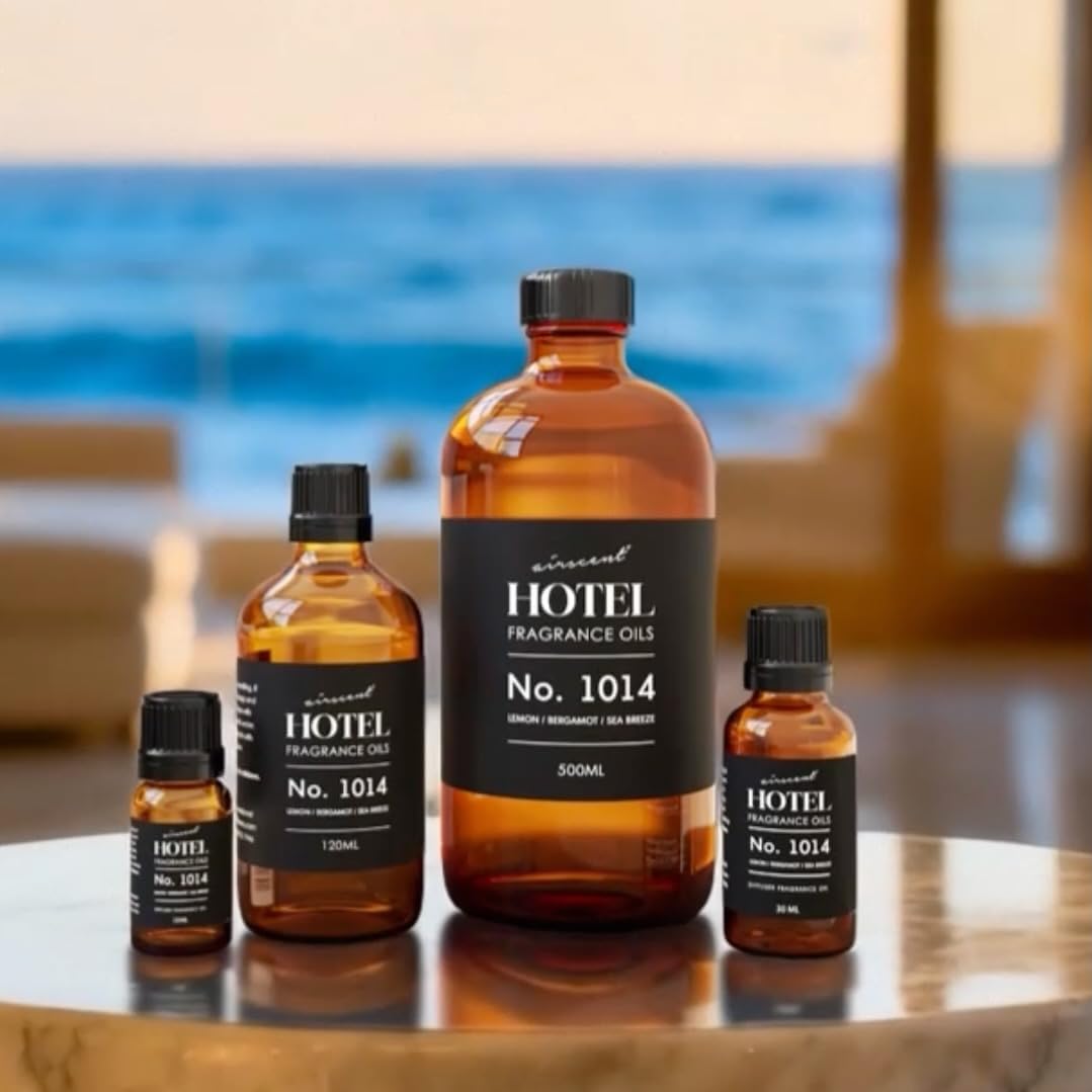 AirScent Hotel Diffuser Oil No. 1014 - The Iconic 5-Star Hotel Coastal Blend - Lemon Bergamot Sea Breeze - 10 mL Premium Fragrance Oil for Ultrasonic and Waterless Diffusers and Crafting - Image 2