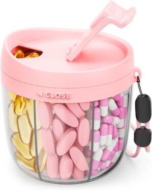 Cute Pill Dispenser with 7 Compartm...