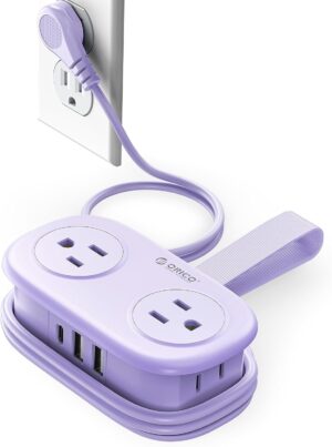 ORICO 4FT Purple Travel Power Strip...