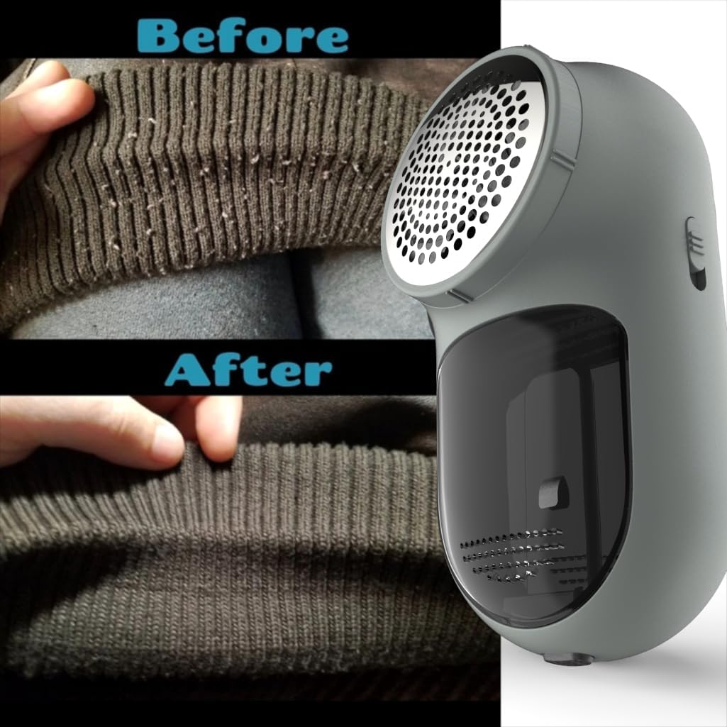 Rechargeable Fabric Shaver, Magictec Lint Remover Sweater Defuzzer Lints Fuzzs Pills Pilling Trimmer for Clothes and Furniture -Battery Operated, Green - Image 3