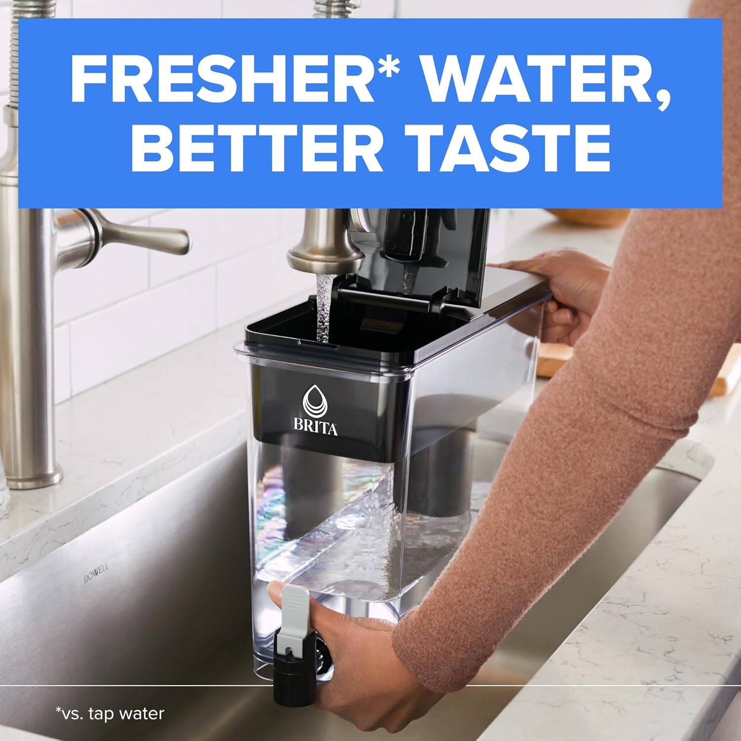 Brita UltraMax Large Water Dispenser with Standard Filter, BPA-Free, Reduces Copper, Cadmium and Mercury Impurities, Lasts 2 Months or 40 Gallons, 27-Cup - Image 2