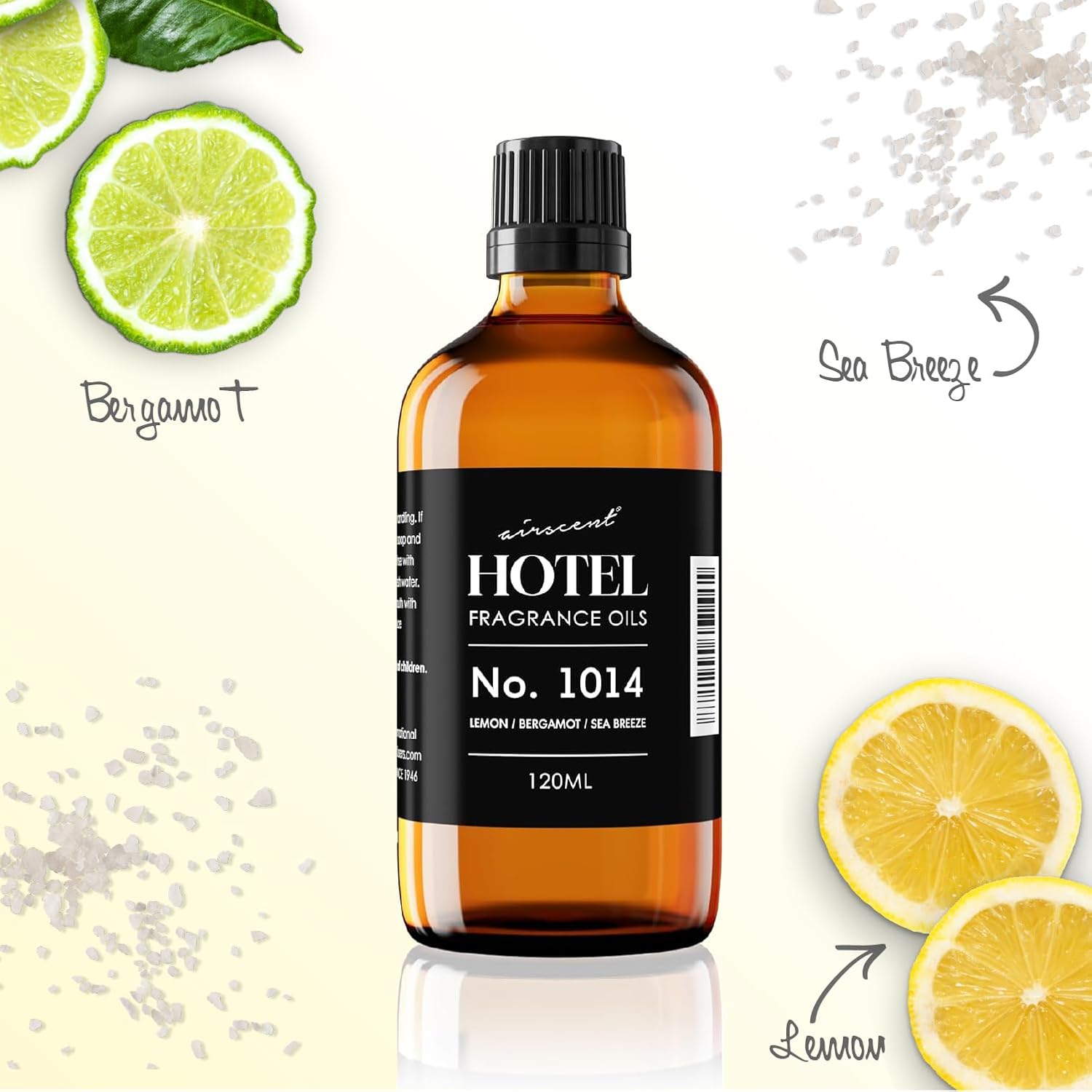 AirScent Hotel Diffuser Oil No. 1014 - The Iconic 5-Star Hotel Coastal Blend - Lemon Bergamot Sea Breeze - 10 mL Premium Fragrance Oil for Ultrasonic and Waterless Diffusers and Crafting - Image 4