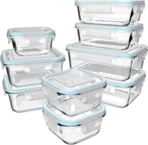 S SALIENT 18 Piece Glass Food Stora...