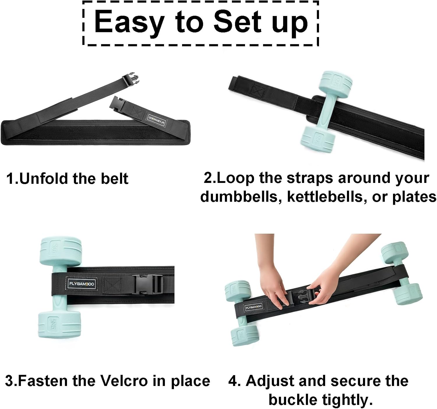 Hip Thrust Belt for Dumbbells,Booty Belt for Hip Thrust Slip-Resistant Padding - Image 3