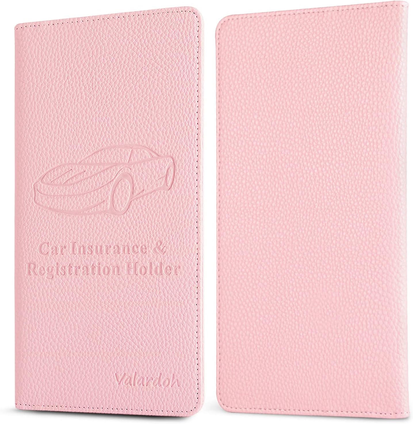 Valardoh Premium Car Registration and Insurance Card Holder, Car Document Holder for Cards, Driver License & other Essential Documents (Pink) - Image 5