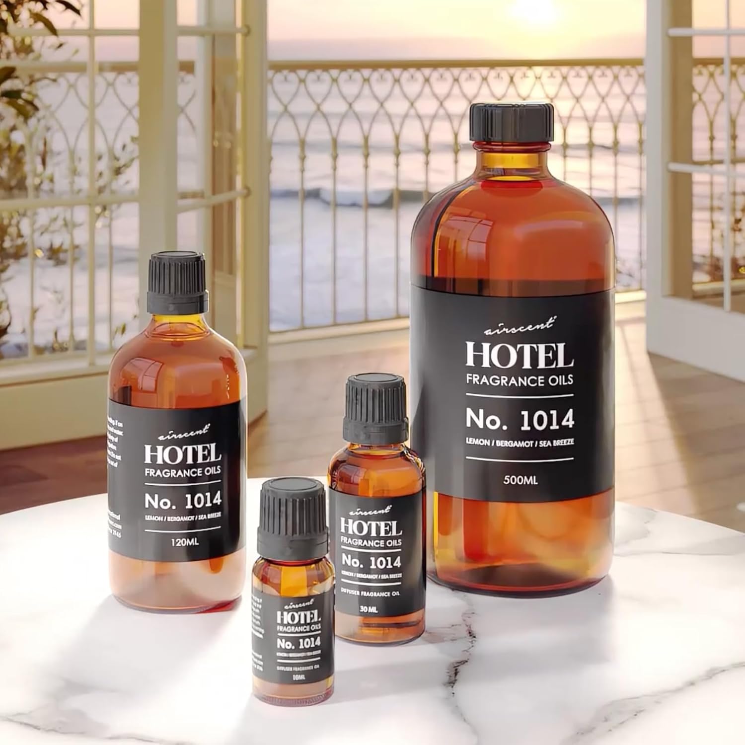 AirScent Hotel Diffuser Oil No. 1014 - The Iconic 5-Star Hotel Coastal Blend - Lemon Bergamot Sea Breeze - 10 mL Premium Fragrance Oil for Ultrasonic and Waterless Diffusers and Crafting - Image 8