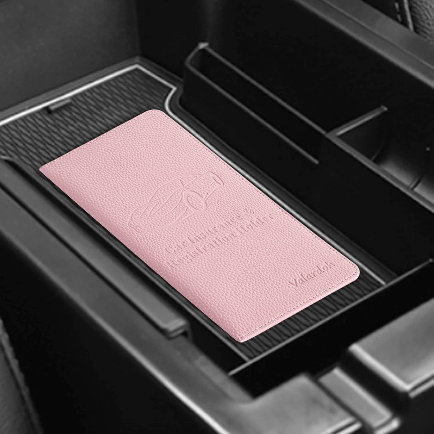 Valardoh Premium Car Registration and Insurance Card Holder, Car Document Holder for Cards, Driver License & other Essential Documents (Pink) - Image 7