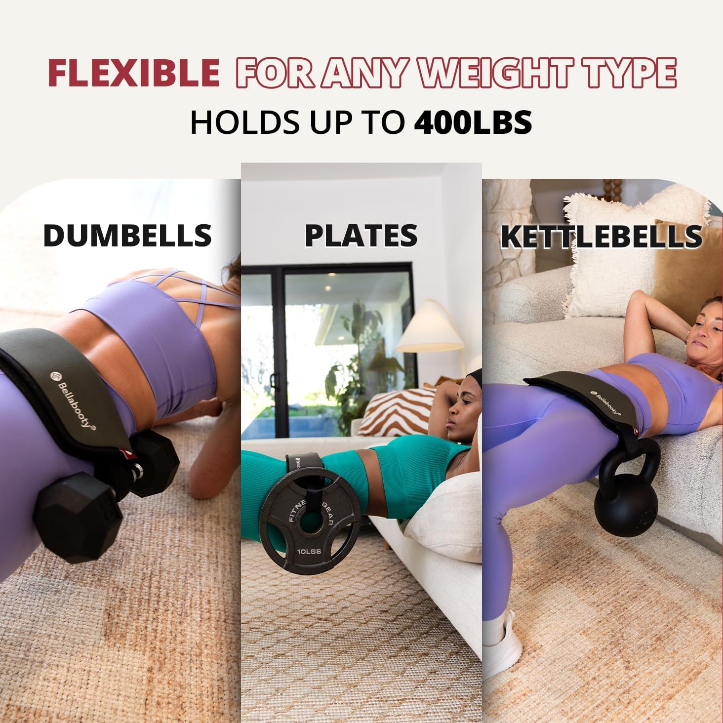 Bellabooty Premium Hip Thrust Belt - Adjustable Exercise Belt for Glutes & Squats, Hip Thrust Pad for Comfort, Versatile Gym Equipment for Home - Weightlifting Belt Support for Women - Image 6