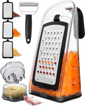 Cheese Grater with Garlic Crusher- ...