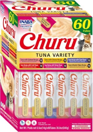 INABA Churu Cat Treats, Grain-Free,...
