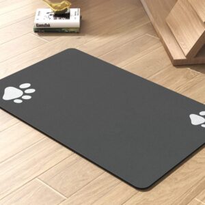 Pet Feeding Mat-Absorbent Dog Mat f...