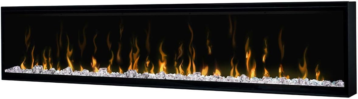 Dimplex IgniteXL 74" Built-in Linear Electric Fireplace (Model: XLF74), 8530/5118 BTU, 240/120 Volt, 2500/1500 Watt, Black