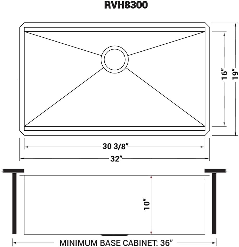 Ruvati 32-inch Undermount 16 Gauge Stainless Steel Workstation Kitchen Sink Single Bowl – Soundproof Multifunction Chef Sink with Cutting Board & Accessories, Brushed Finish Hides Scratches – RVH8300 - Image 9