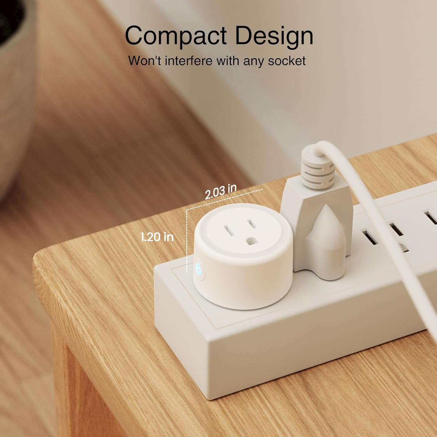 GHome Smart Plug, WiFi Smart Plugs Work with Alexa and Google Home, Smart Outlet Timer with APP Remote Control, 2.4GHz Wi-Fi Only, No Hub Required, ETL FCC Listed, White - Image 3