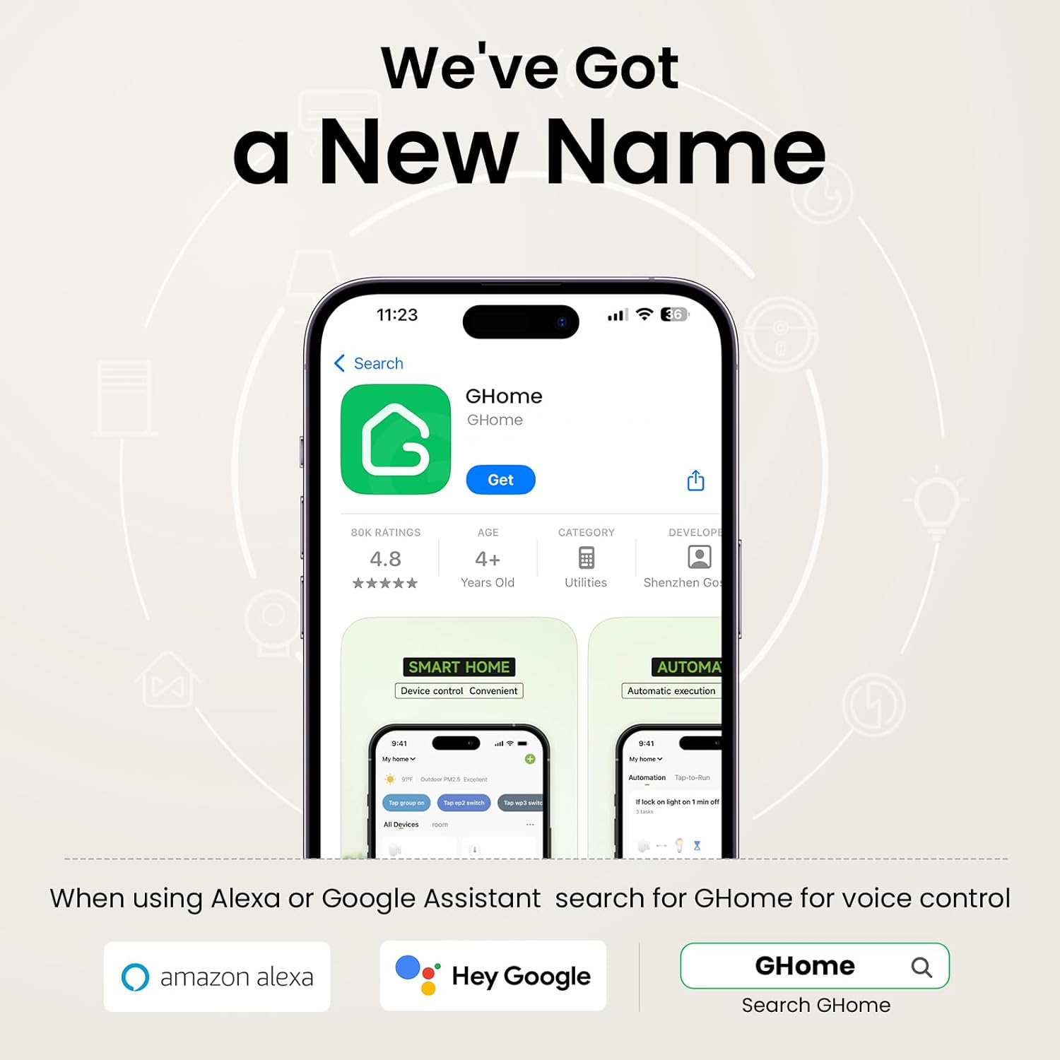 GHome Smart Plug, WiFi Smart Plugs Work with Alexa and Google Home, Smart Outlet Timer with APP Remote Control, 2.4GHz Wi-Fi Only, No Hub Required, ETL FCC Listed, White - Image 9