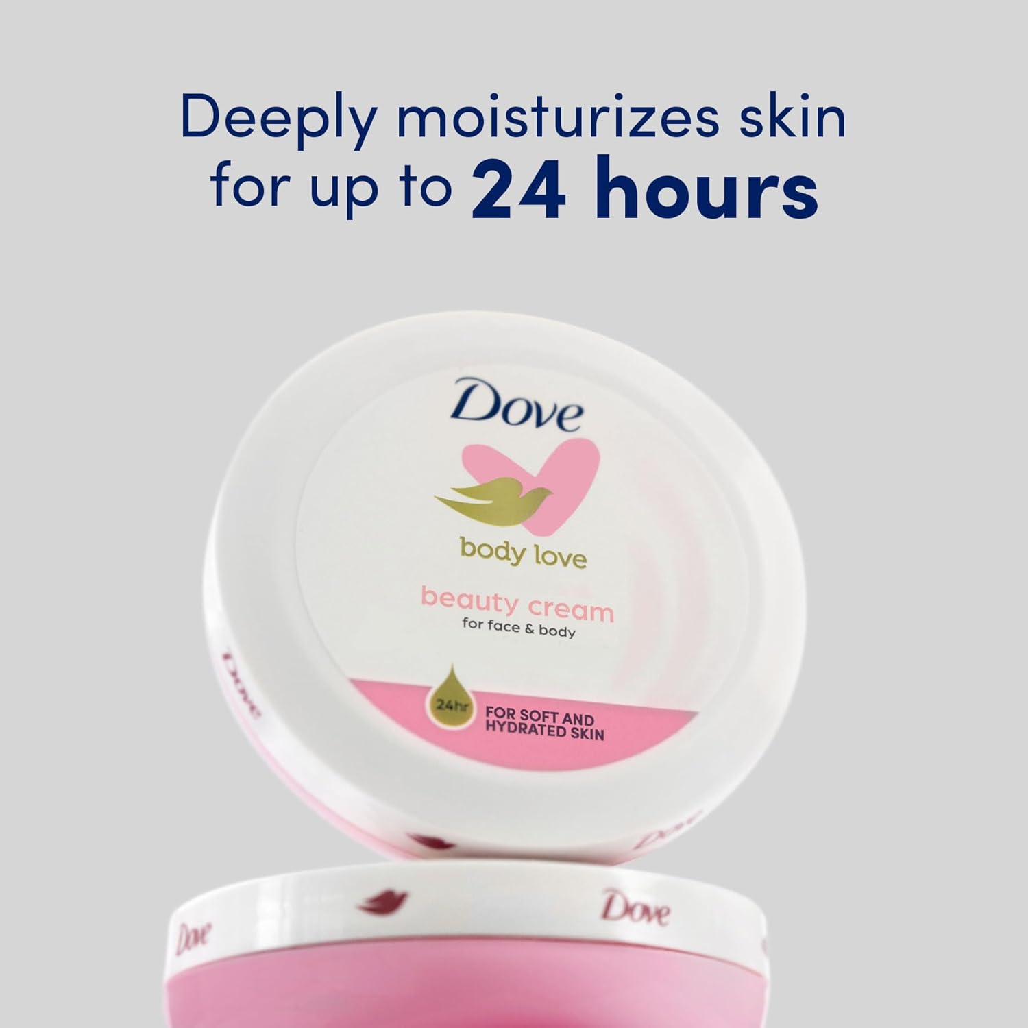 Dove Nourishing Body Care, Face, Hand, and Body Beauty Cream for Normal to Dry Skin Lotion for Women with 24-Hour Moisturization, 4-Pack, 2.53 Oz Each Jar - Image 2