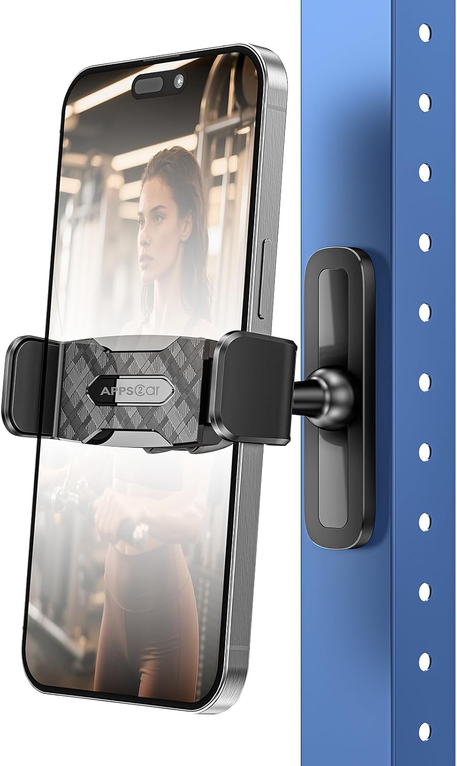 APPS2Car Magnetic Phone Holder for Gym, Alloy Base and Joint for Strong Hold, 360° Adjustable, Compatible with 4.7-6.5 Inch iPhone & Android Phones, Gym Accessories Gift for Men Women - Image 9