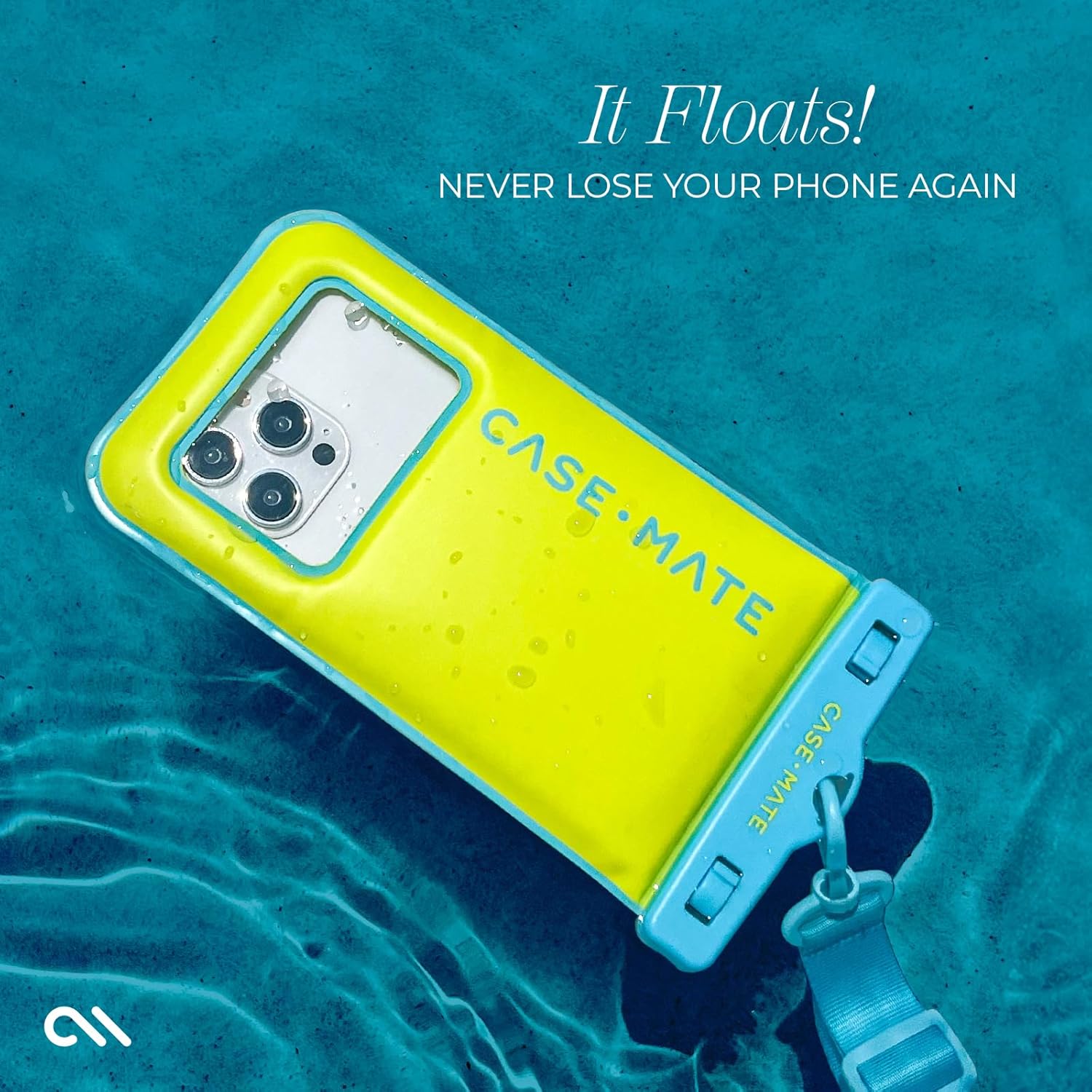 Case-Mate IP68 Waterproof Phone Pouch - Floating Waterproof Phone Case with Crossbody Lanyard - Beach Cruise Ship Travel Essentials - Compatible with All Devices - Touchscreen Friendly - Citrus Splash - Image 6