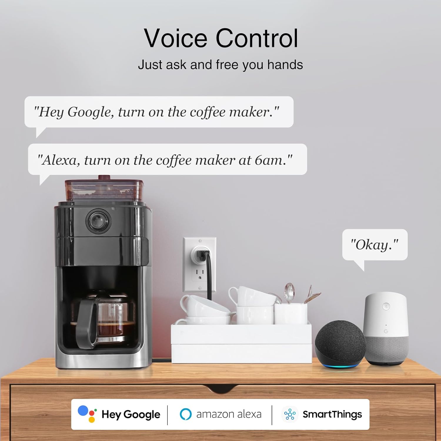GHome Smart Plug, WiFi Smart Plugs Work with Alexa and Google Home, Smart Outlet Timer with APP Remote Control, 2.4GHz Wi-Fi Only, No Hub Required, ETL FCC Listed, White - Image 4