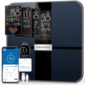 ABLEGRID Smart Body Fat Scale, Rech...