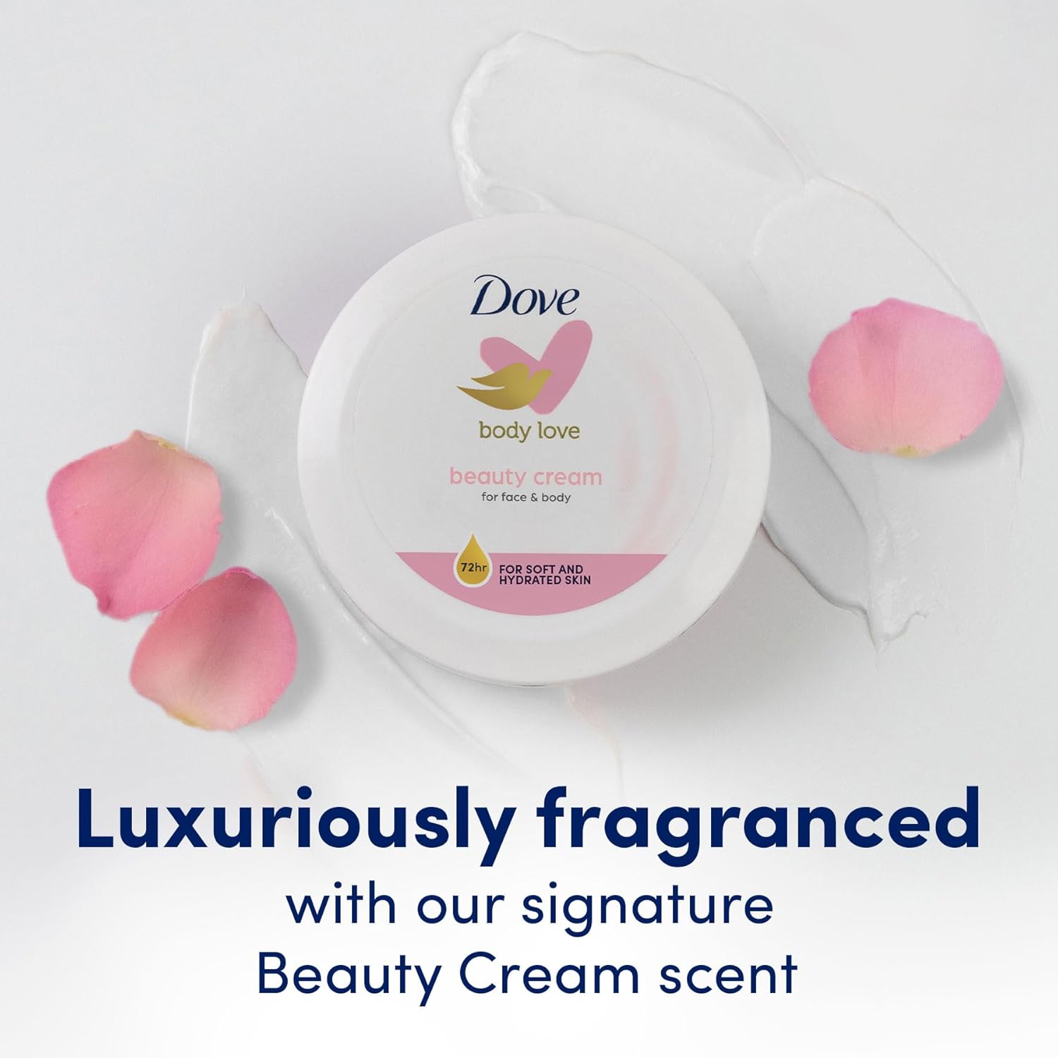 Dove Nourishing Body Care, Face, Hand, and Body Beauty Cream for Normal to Dry Skin Lotion for Women with 24-Hour Moisturization, 4-Pack, 2.53 Oz Each Jar - Image 7