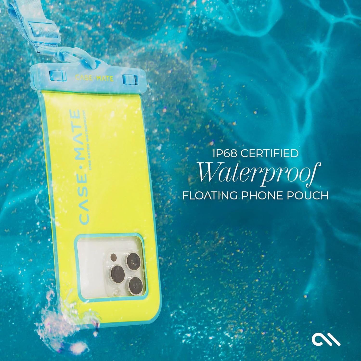 Case-Mate IP68 Waterproof Phone Pouch - Floating Waterproof Phone Case with Crossbody Lanyard - Beach Cruise Ship Travel Essentials - Compatible with All Devices - Touchscreen Friendly - Citrus Splash - Image 5