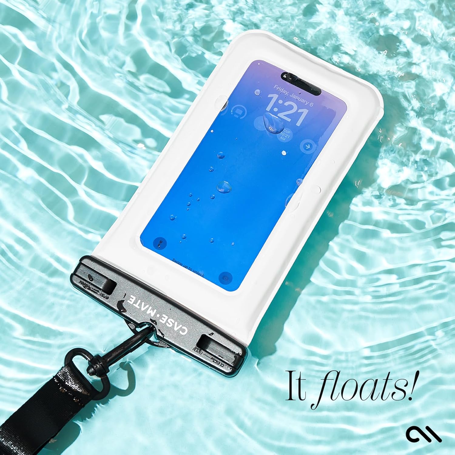 Case-Mate 2 Pack IP68 Waterproof Phone Pouch - Floating Waterproof Phone Case w/Crossbody Lanyard - Beach Cruise Ship Travel Essentials - Compatible w/All Devices, Touchscreen Friendly - Sand Dollar - Image 5