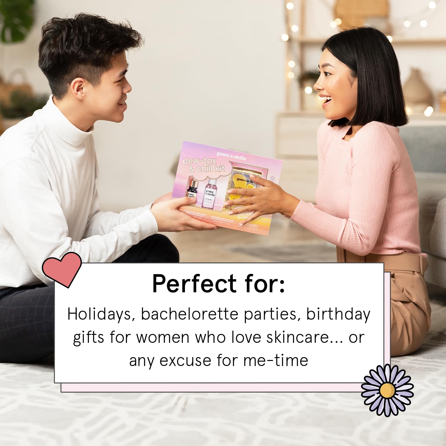grace & stella Award-Winning Skin Care Set - Gifts for Women - Travel Essentials with Gold Eye Masks, Hyaluronic Acid Serum & Rose Spray, Beauty Gift Set - Birthday & Bachelorette Favors - Image 2