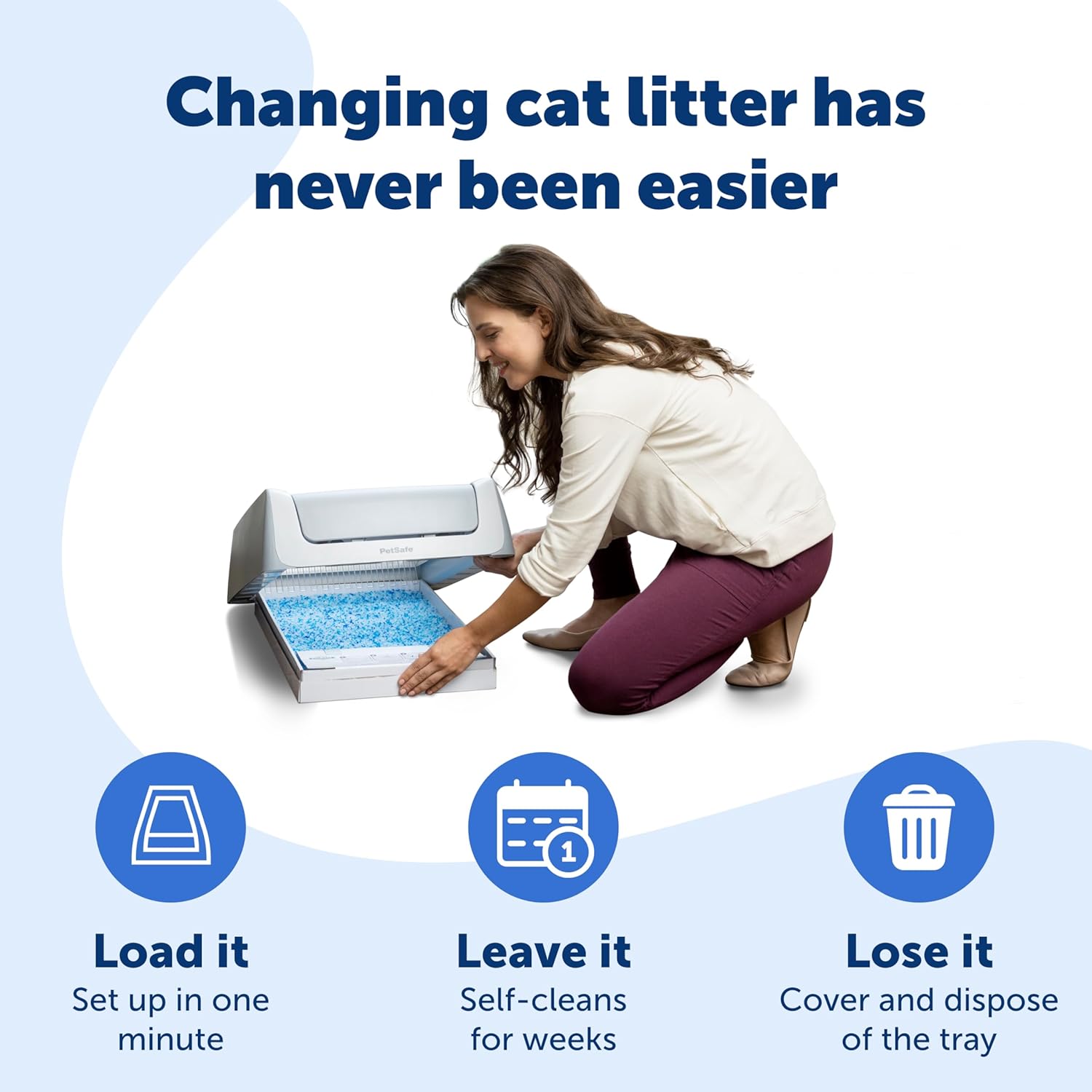 PetSafe ScoopFree Disposable Crystal Cat Litter Tray - Easy Cleaning Box - Refill Tray for Automatic Litter Box - Fresh Scent - 4.3 lb Bags - 3 Pack - Image 3